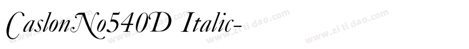 CaslonNo540D Italic字体转换